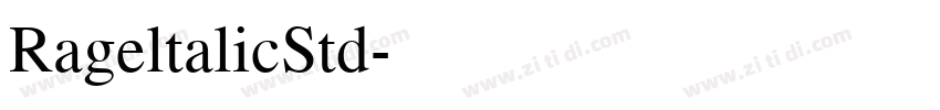 RageltalicStd字体转换