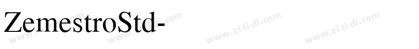 ZemestroStd字体转换
