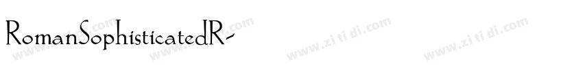 RomanSophisticatedR字体转换