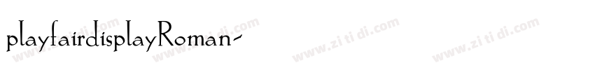 playfairdisplayRoman字体转换