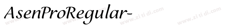 AsenProRegular字体转换