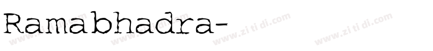 Ramabhadra字体转换