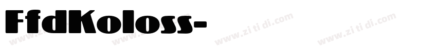 FfdKoloss字体转换