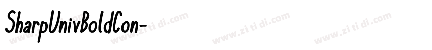 SharpUnivBoldCon字体转换