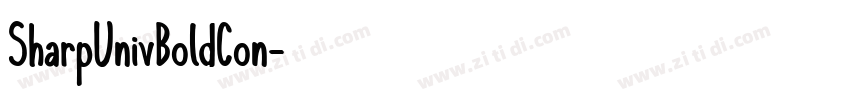 SharpUnivBoldCon字体转换