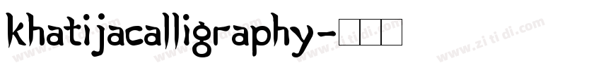 KhatijaCalligraphy字体转换