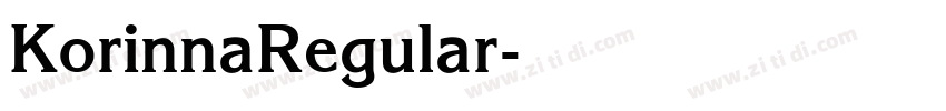 KorinnaRegular字体转换