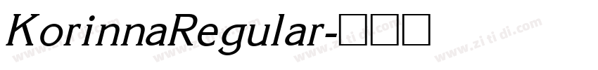 KorinnaRegular字体转换