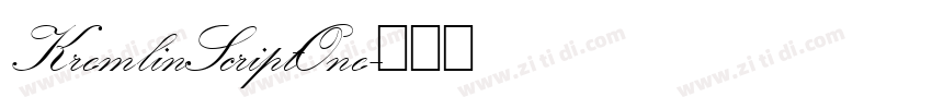 KremlinScriptOne字体转换