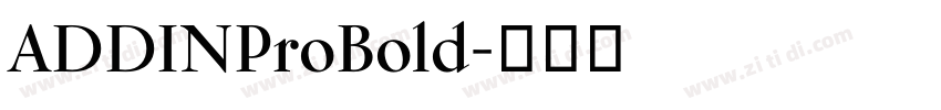 ADDINProBold字体转换