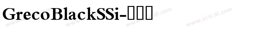 GrecoBlackSSi字体转换