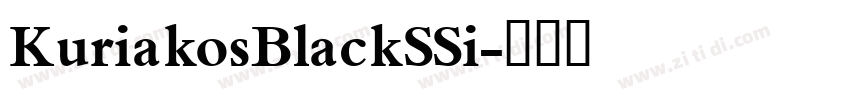 KuriakosBlackSSi字体转换