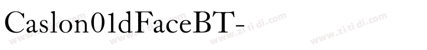 Caslon01dFaceBT字体转换