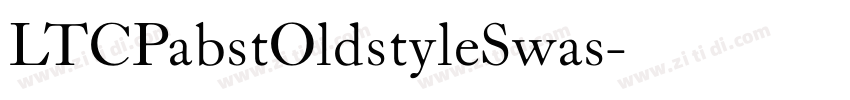 LTCPabstOldstyleSwas字体转换