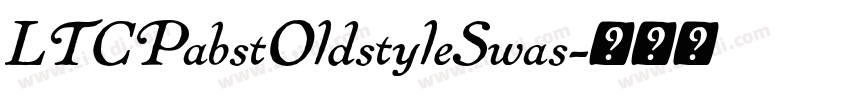 LTCPabstOldstyleSwas字体转换