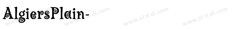 AlgiersPlain字体转换