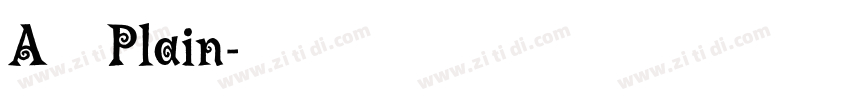 A鹅肉Plain字体转换