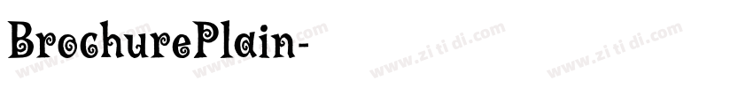 BrochurePlain字体转换
