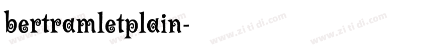 bertramletplain字体转换
