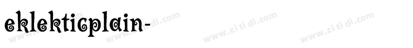 eklekticplain字体转换