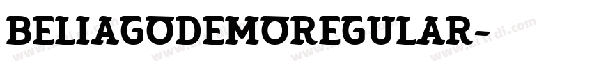 BeliagoDemoRegular字体转换