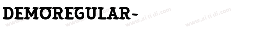 DemoRegular字体转换