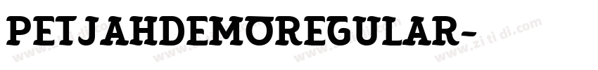 PetjahDemoRegular字体转换 PetjahDemoRegular字体转换