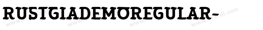 RustgiaDemoRegular字体转换