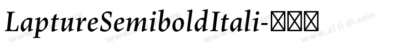LaptureSemiboldItali字体转换