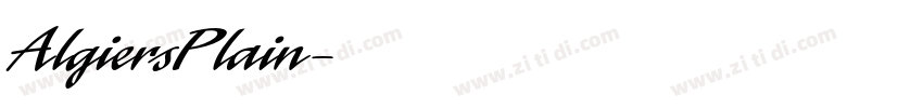 AlgiersPlain字体转换
