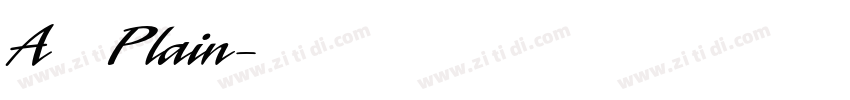A鹅肉Plain字体转换