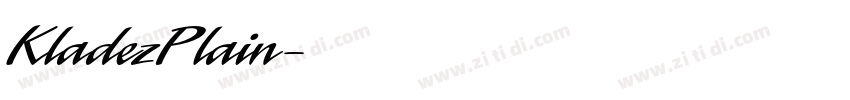 KladezPlain字体转换