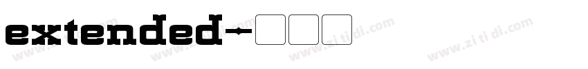 extended字体转换