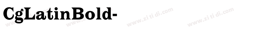 CgLatinBold字体转换