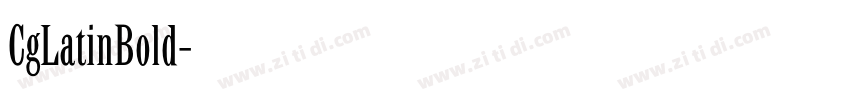 CgLatinBold字体转换