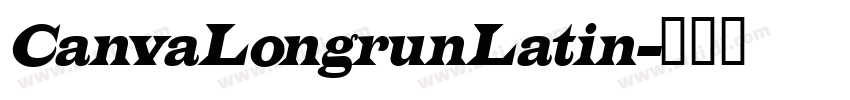 CanvaLongrunLatin字体转换