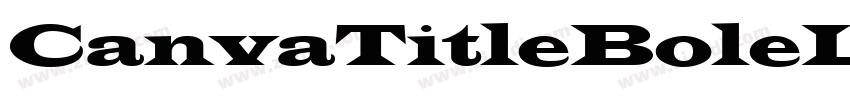 CanvaTitleBoleLatin字体转换