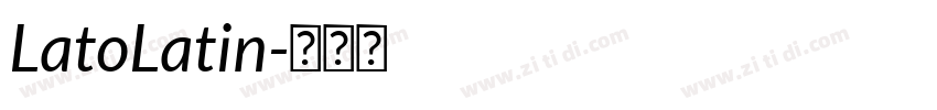 LatoLatin字体转换