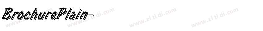 BrochurePlain字体转换