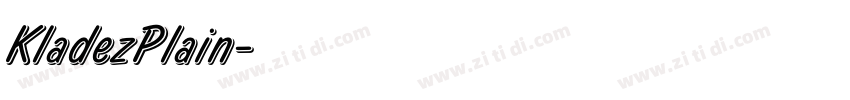 KladezPlain字体转换