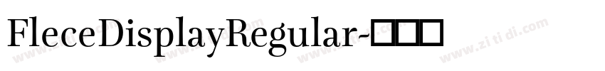 FleceDisplayRegular字体转换