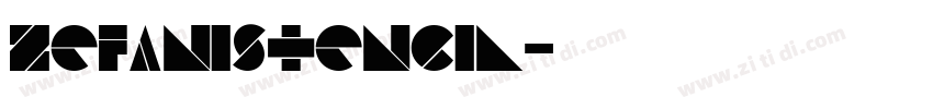 ZefaniStencil字体转换