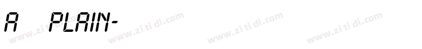 A鹅肉Plain字体转换