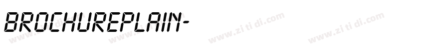 BrochurePlain字体转换