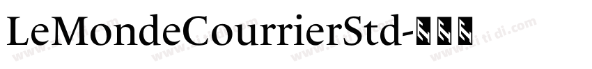 LeMondeCourrierStd字体转换