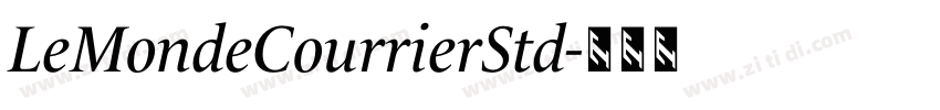 LeMondeCourrierStd字体转换