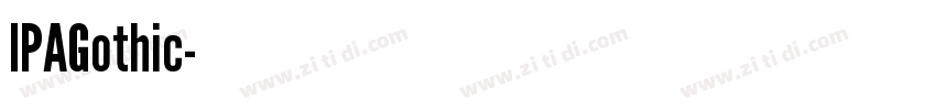 IPAGothic字体转换