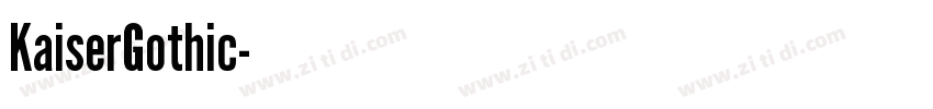 KaiserGothic字体转换