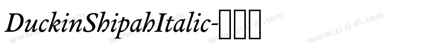 DuckinShipahItalic字体转换