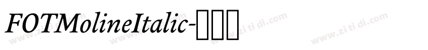 FOTMolineItalic字体转换